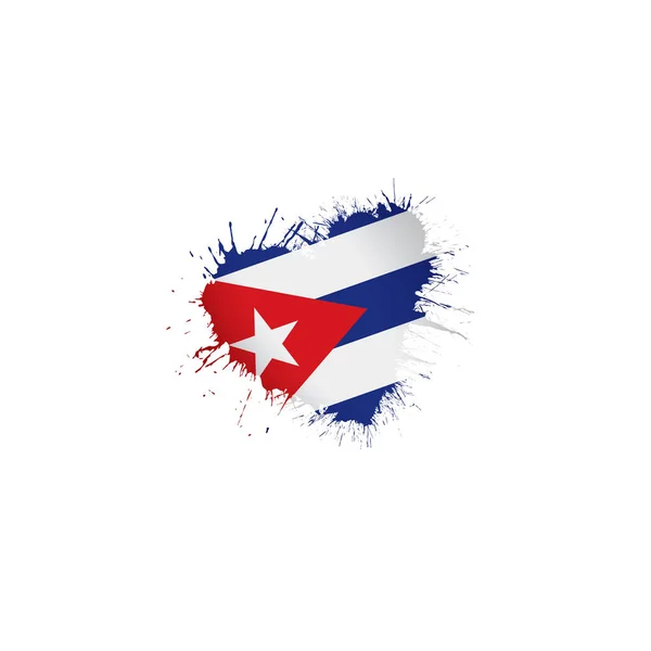 Bandera de Cuba, ilustración vectorial sobre fondo blanco — Archivo Imágenes Vectoriales