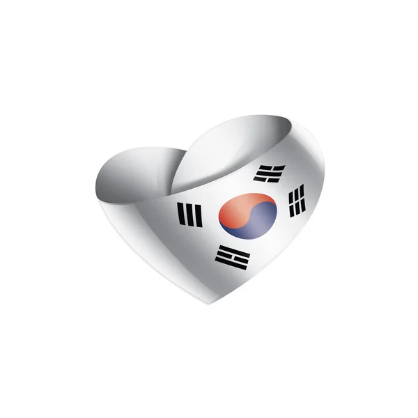 Bandera de Corea del Sur, ilustración vectorial sobre fondo blanco — Vector de stock