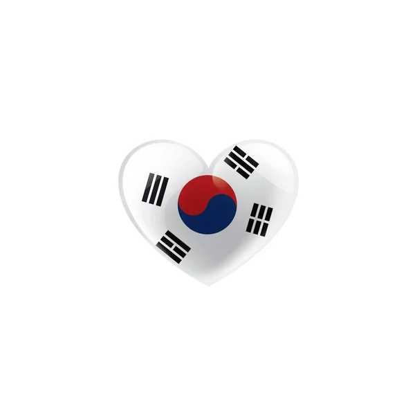 Drapeau sud-coréen, illustration vectorielle sur fond blanc — Image vectorielle