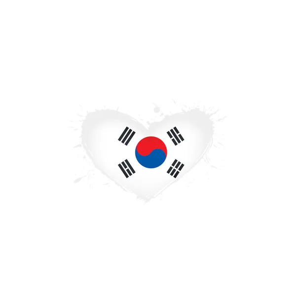 Bandera de Corea del Sur, ilustración vectorial sobre fondo blanco — Vector de stock