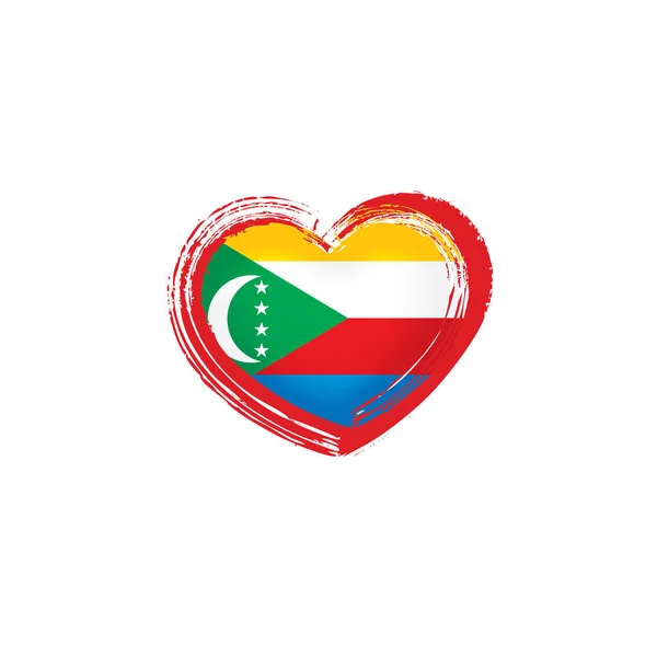 Bandiera delle Comore, illustrazione vettoriale su sfondo bianco — Vettoriale Stock