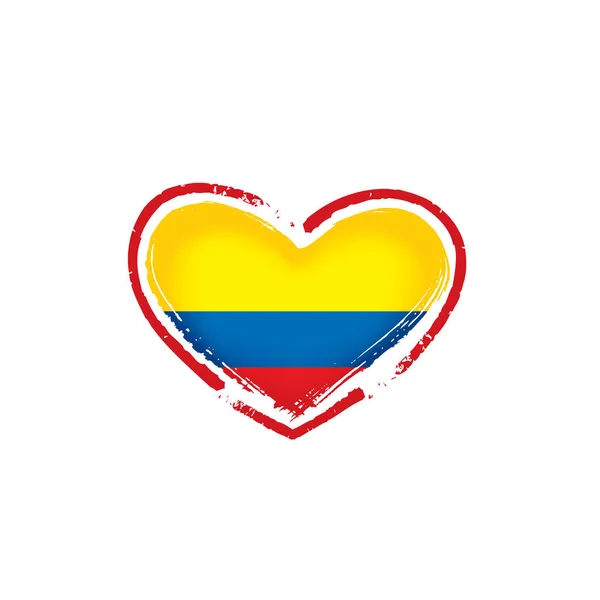 Bandera de Colombia, ilustración vectorial sobre fondo blanco — Archivo Imágenes Vectoriales