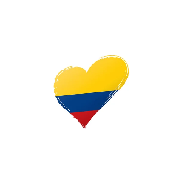 コロンビアの旗白い背景のベクトルイラスト — ストックベクタ