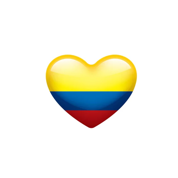 Bandeira da Colômbia, ilustração vetorial sobre fundo branco —  Vetores de Stock