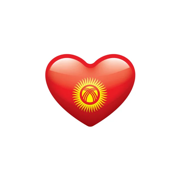 Флаг kirghizia, векторная иллюстрация на белом фоне — стоковый вектор