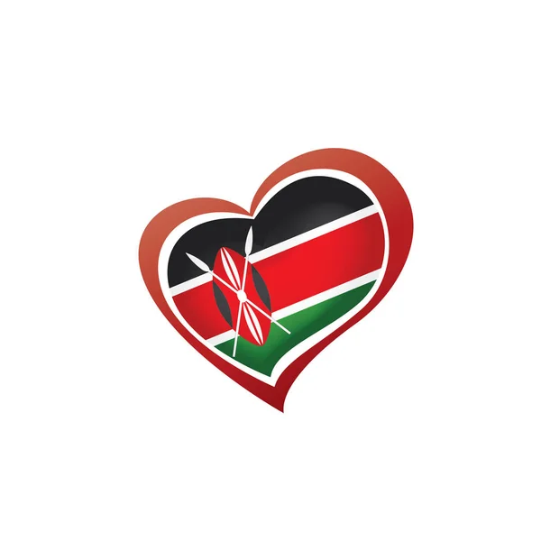 Flaga Kenii, wektor ilustracja na białym tle — Wektor stockowy