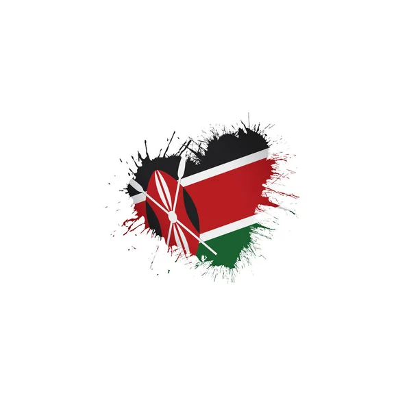 Прапор Кенії, Векторні ілюстрації на білому фоні — стоковий вектор