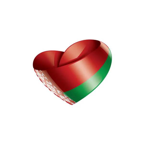 Flaga Białorusi, wektor ilustracja na białym tle — Wektor stockowy