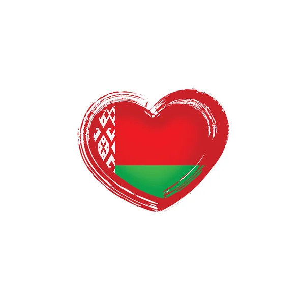 Bandeira da Bielorrússia, ilustração vetorial sobre um fundo branco —  Vetores de Stock
