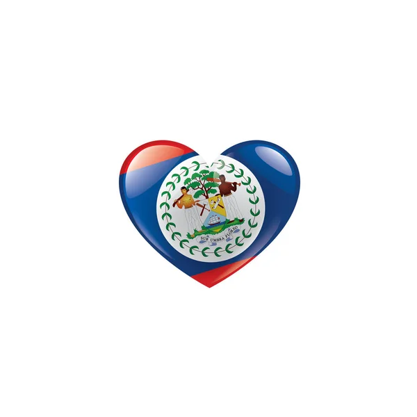 Bandiera Belize, illustrazione vettoriale su sfondo bianco — Vettoriale Stock