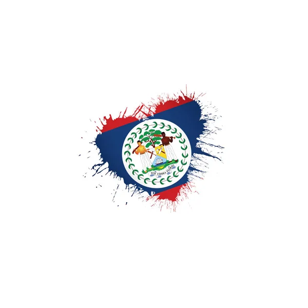 Bandera de Belice, ilustración vectorial sobre fondo blanco — Archivo Imágenes Vectoriales