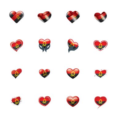 Angola bayrağı, beyaz bir arka plan üzerinde vektör çizim