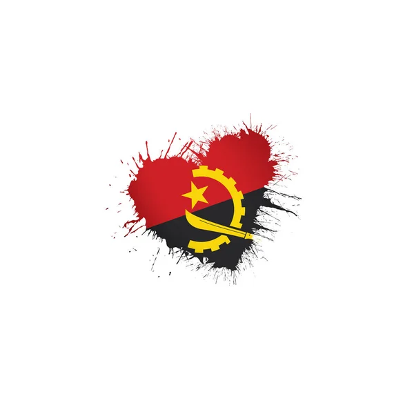 アンゴラ国旗、白の背景にベクトル画像 — ストックベクタ