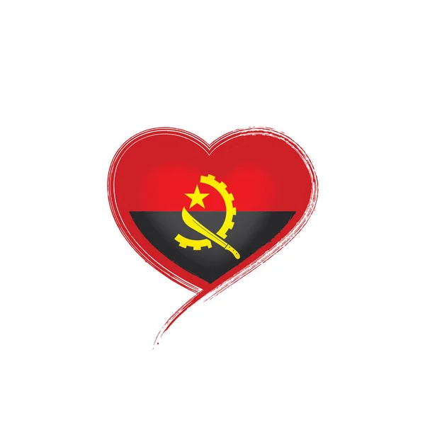 Bandera de Angola, ilustración vectorial sobre fondo blanco — Vector de stock