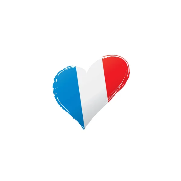 Francie vlajka, vektorové ilustrace na bílém pozadí. — Stockový vektor