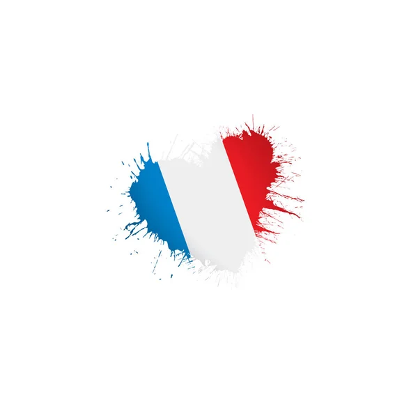 Drapeau de France, illustration vectorielle sur fond blanc. — Image vectorielle