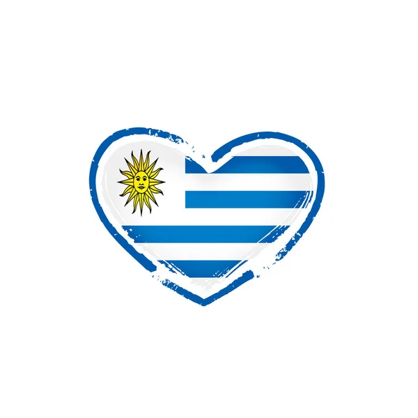 Uruguay vlag, vector illustratie op een witte achtergrond. — Stockvector