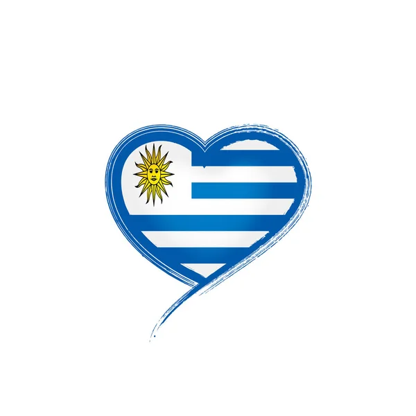 Bandera de Uruguay, ilustración vectorial sobre fondo blanco. — Vector de stock