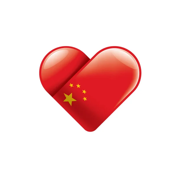 Drapeau de Chine, illustration vectorielle sur fond blanc. — Image vectorielle