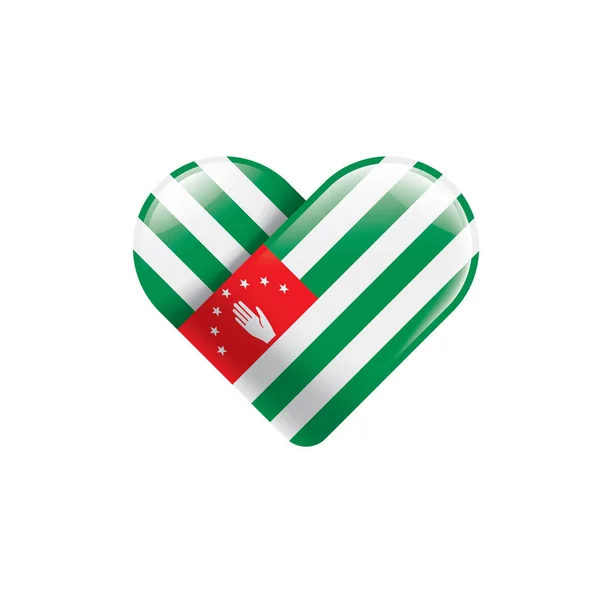 Abchazië vlag, vector illustratie op een witte achtergrond. — Stockvector