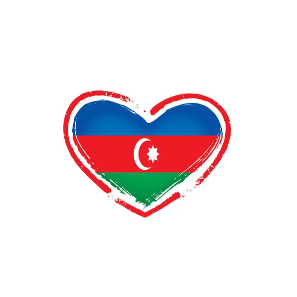Ázerbájdžánská vlajka, vektorová ilustrace na bílém pozadí — Stockový vektor
