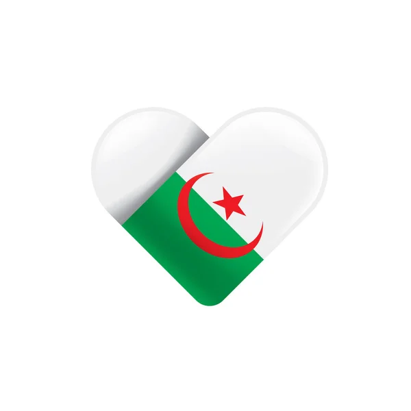 Algerije vlag, vector illustratie op een witte achtergrond — Stockvector