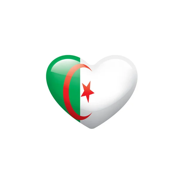 Algerije vlag, vector illustratie op een witte achtergrond — Stockvector