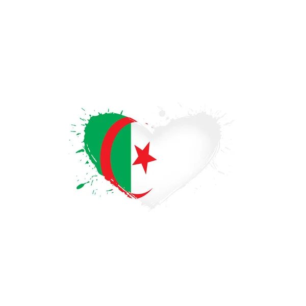 Bandeira da Argélia, ilustração vetorial sobre um fundo branco — Vetor de Stock