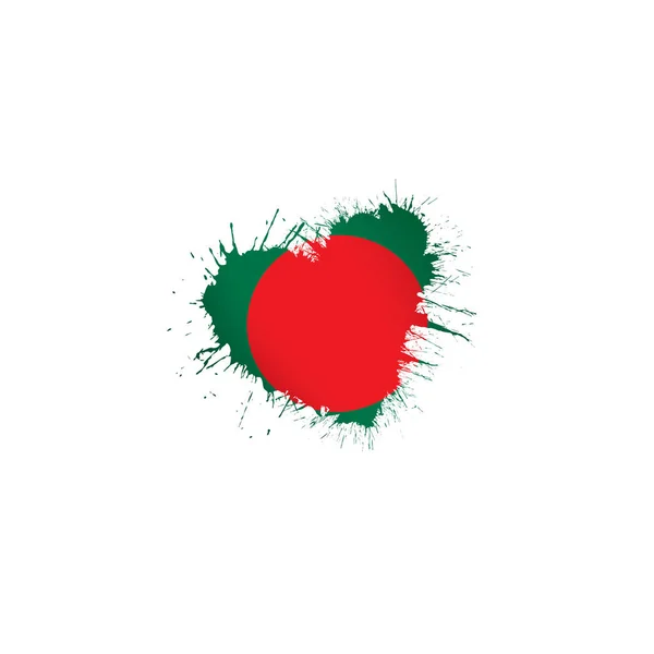 Bandera de Bangladesh, ilustración vectorial sobre fondo blanco — Archivo Imágenes Vectoriales