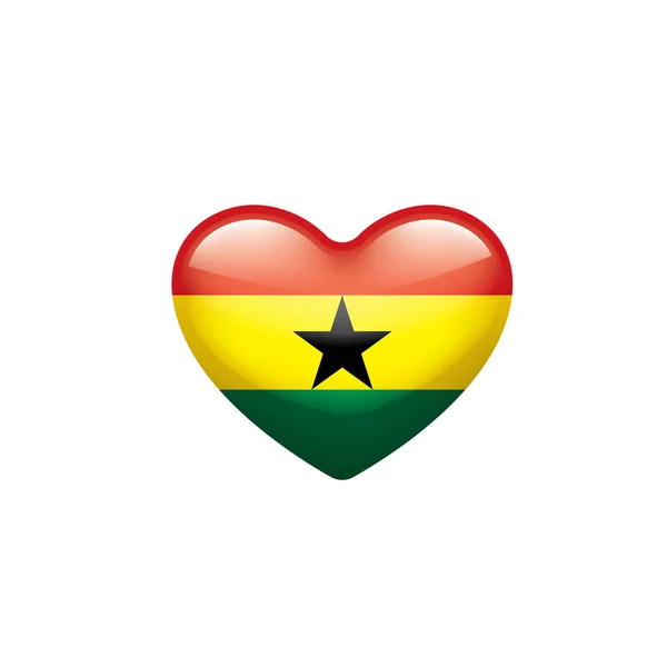 Bandera de Ghana, ilustración vectorial sobre fondo blanco — Archivo Imágenes Vectoriales