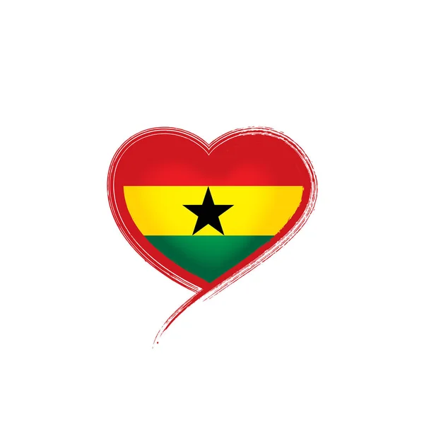 Bandera de Ghana, ilustración vectorial sobre fondo blanco — Vector de stock