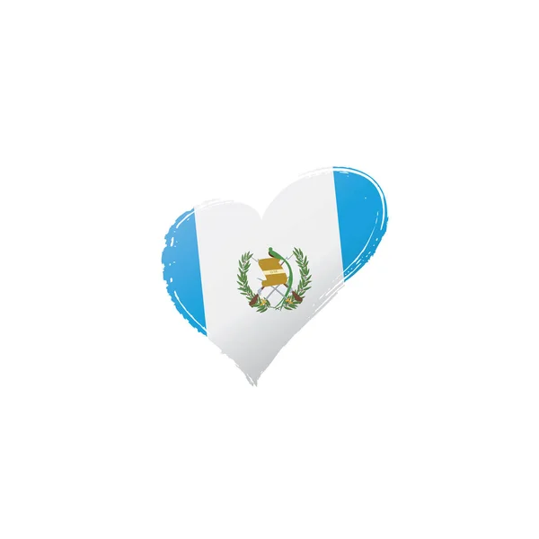 Bandiera Guatemala, illustrazione vettoriale su sfondo bianco — Vettoriale Stock