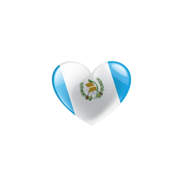 Bandiera Guatemala, illustrazione vettoriale su sfondo bianco — Vettoriale Stock