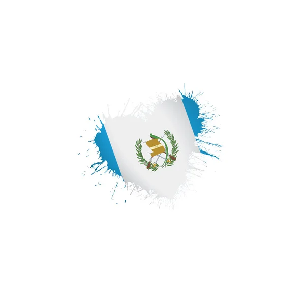 Bandera de Guatemala, ilustración vectorial sobre fondo blanco — Vector de stock