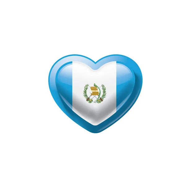 Flaga Gwatemali, wektor ilustracja na białym tle — Wektor stockowy