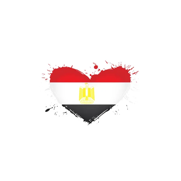 Vlajka Egypta, vektorové ilustrace na bílém pozadí — Stockový vektor