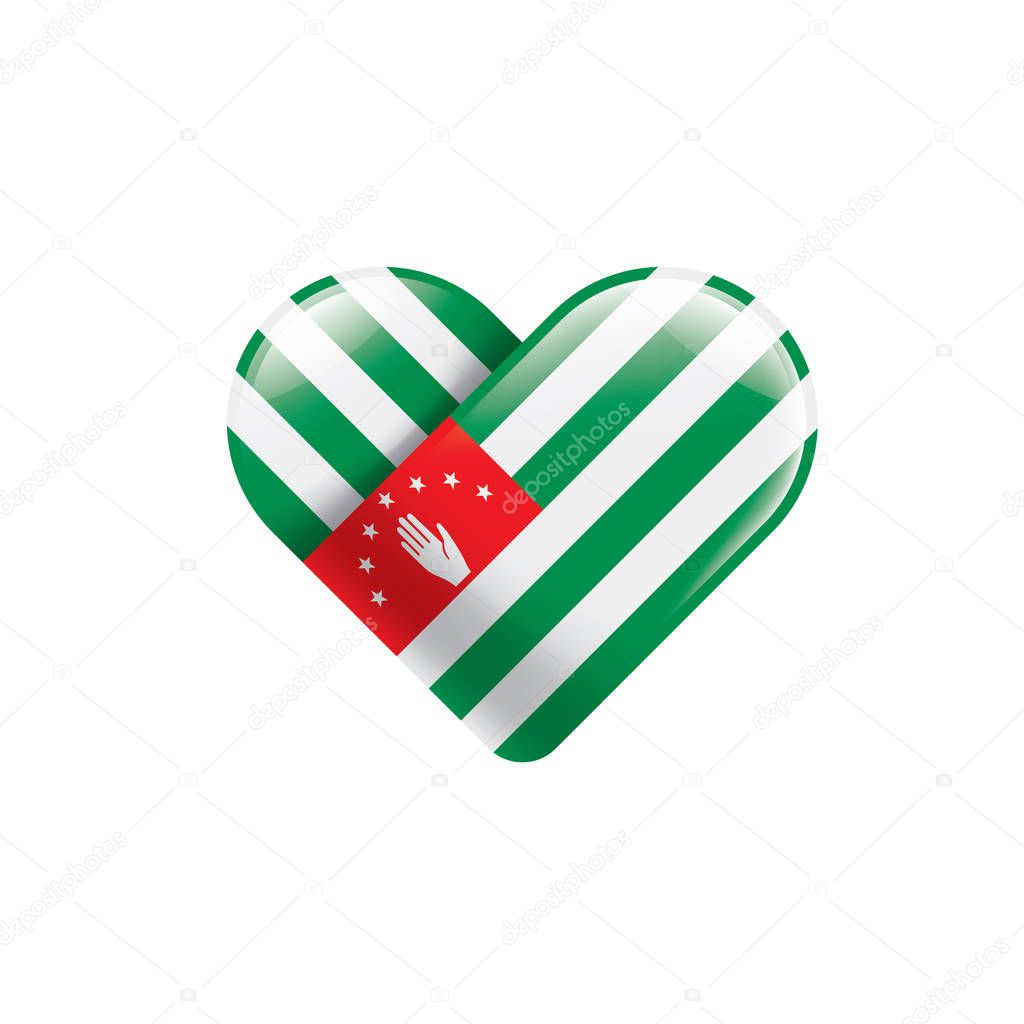 Abkhazia flag, vector illustration on a white background.