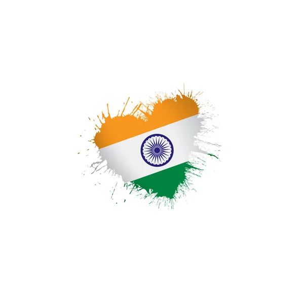 Intian lippu, vektorikuva valkoisella pohjalla — vektorikuva