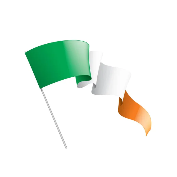 Bandeira da Irlanda, ilustração vetorial sobre um fundo branco —  Vetores de Stock