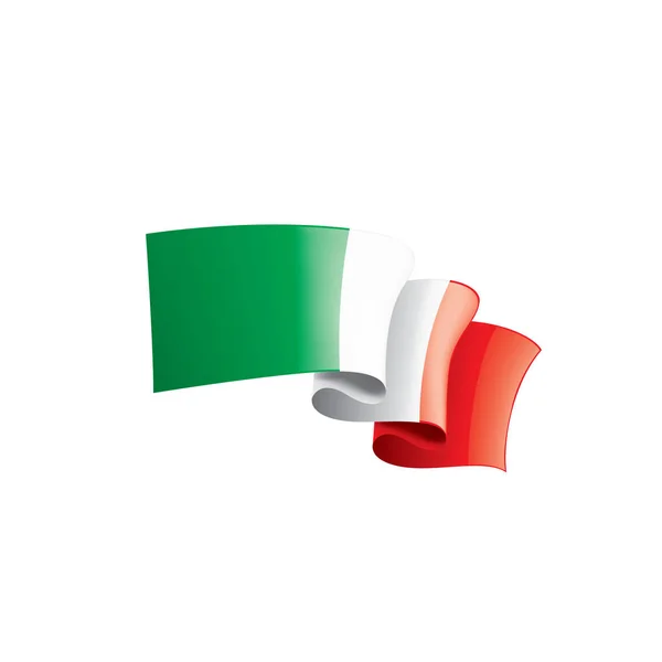 Bandera de Italia, ilustración vectorial sobre fondo blanco. — Vector de stock