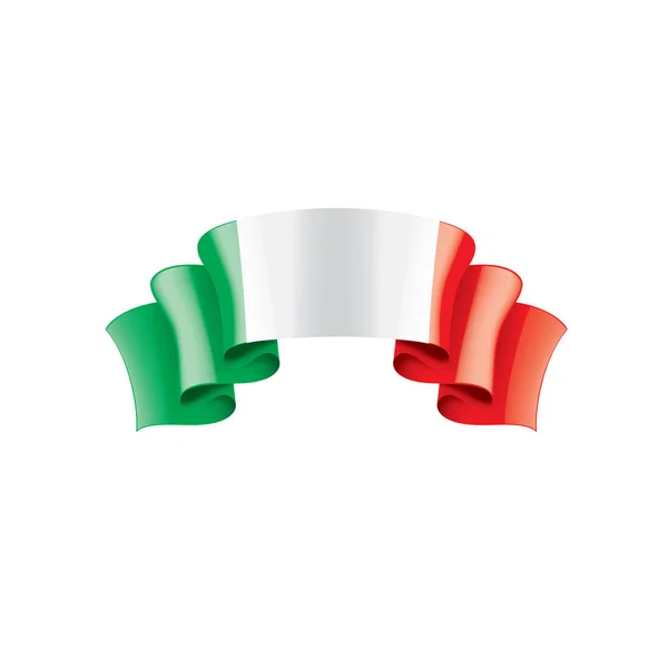 Italy flag, vector illustration on a white background. — Stock Vector