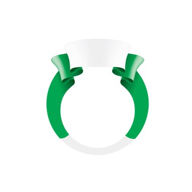 Nijerya bayrak, beyaz bir arka plan üzerinde vektör çizim.