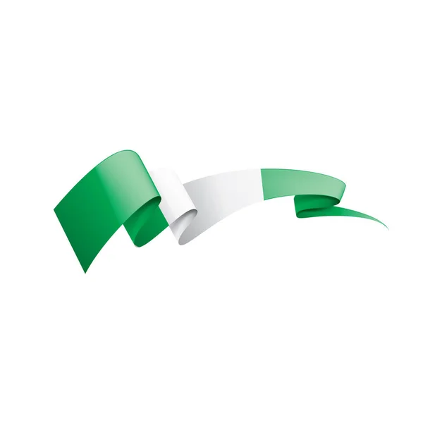 Bandeira da Nigéria, ilustração vetorial sobre um fundo branco . — Vetor de Stock