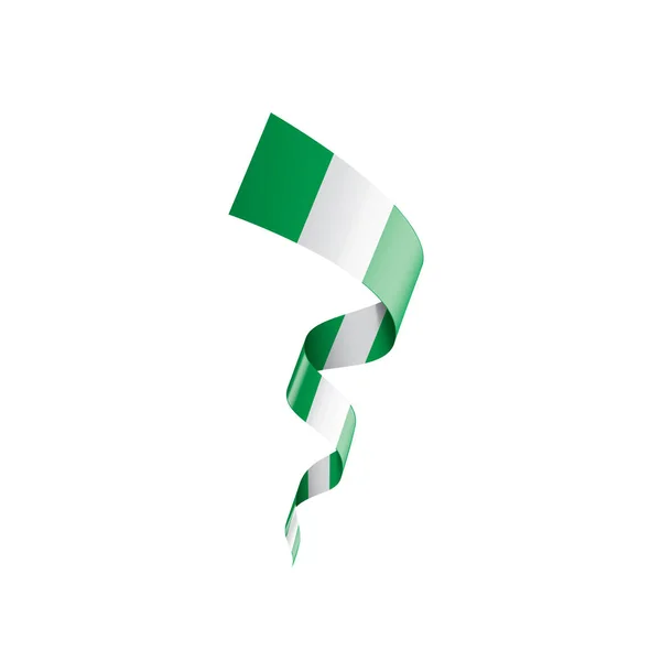 Bandera de Nigeria, ilustración vectorial sobre fondo blanco . — Archivo Imágenes Vectoriales