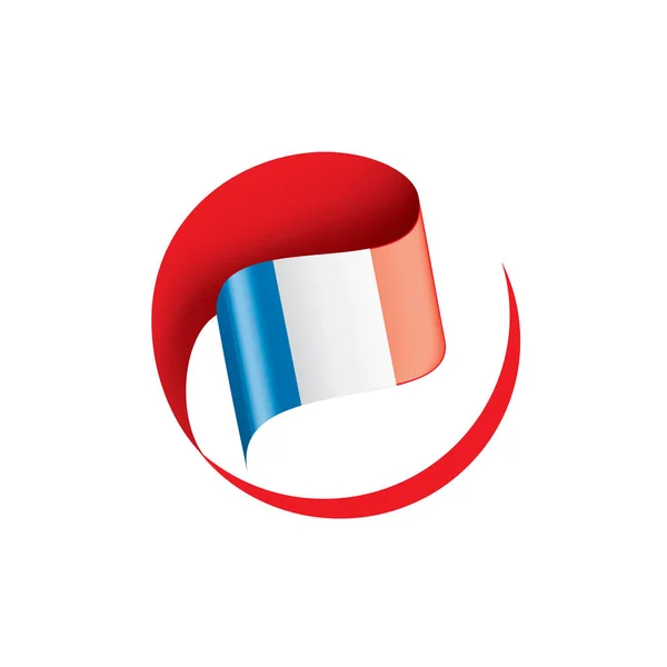 Bandera de Francia, ilustración vectorial sobre fondo blanco. — Vector de stock