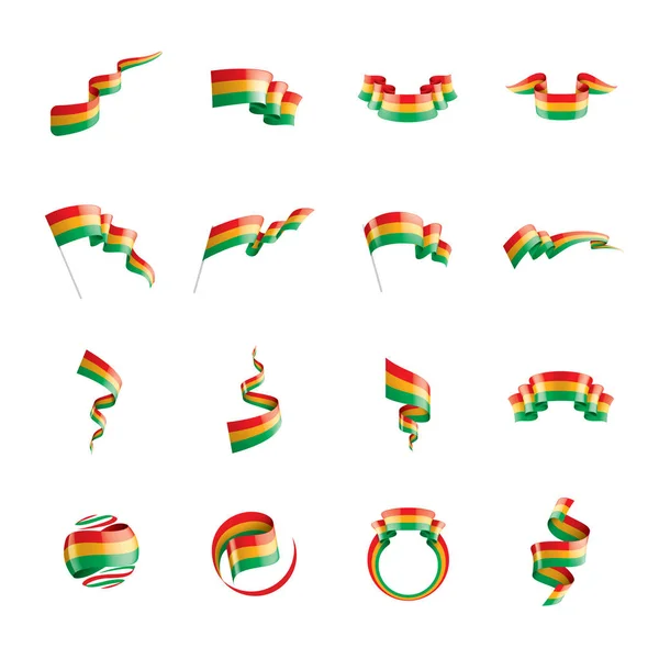ボリビアの国旗は、白の背景にベクトル画像. — ストックベクタ