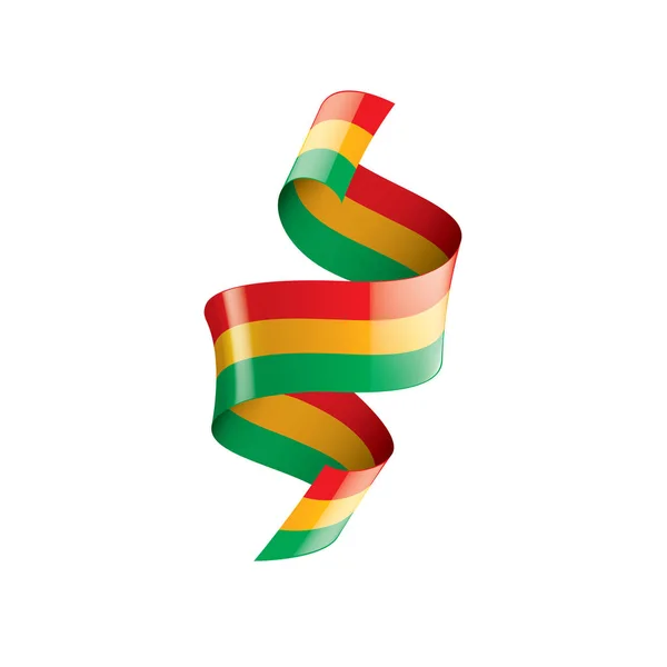 Flaga Boliwii, wektor ilustracja na białym tle. — Wektor stockowy