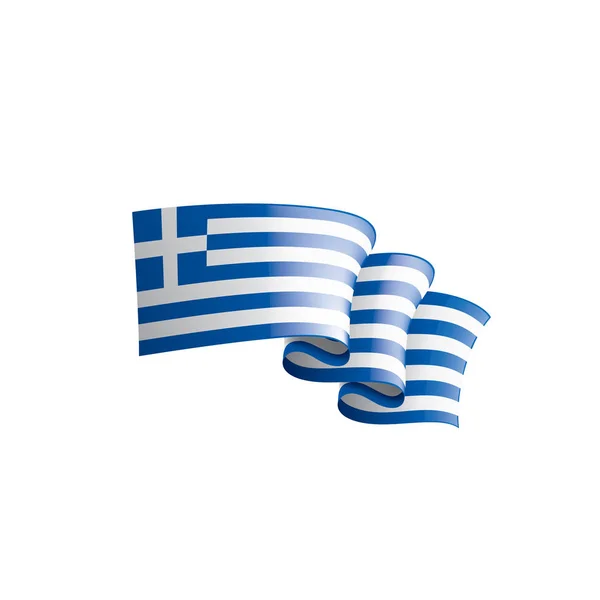 Bandera de Grecia, ilustración vectorial sobre fondo blanco . — Archivo Imágenes Vectoriales