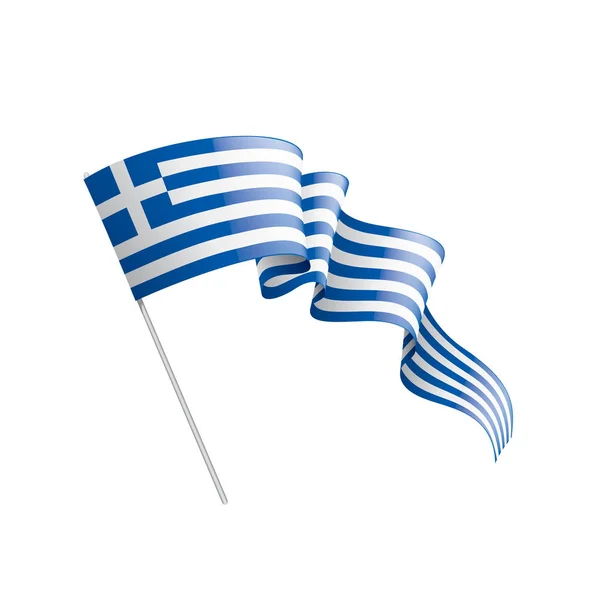 Bandera de Grecia, ilustración vectorial sobre fondo blanco . — Archivo Imágenes Vectoriales