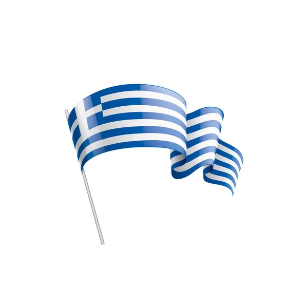 Grécia bandeira, ilustração vetorial sobre um fundo branco . — Vetor de Stock